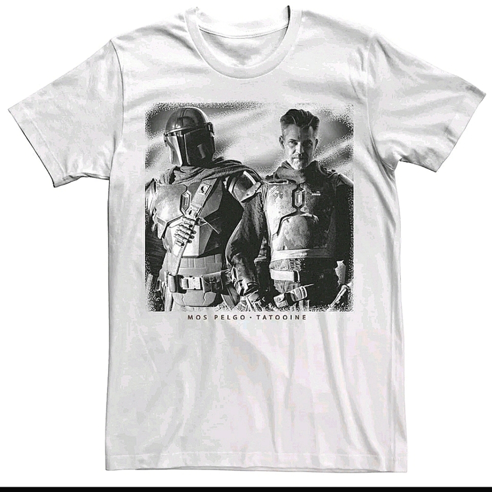 New Disney Star Wars Mandalorian T-Shirt! Men XXLT. White. Unisex. Movies Comics